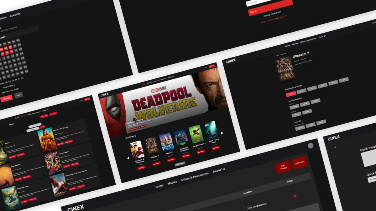 CINEX MOVIE BOOKING